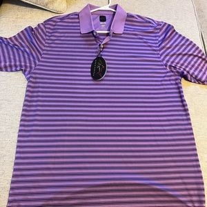 Men’s Greg Norman Collared Purple Golf Tee Size XL